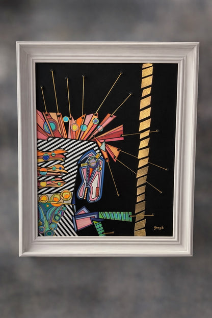 The Carousel - Mixed Media Framed Artwork (Local Pickup Only)