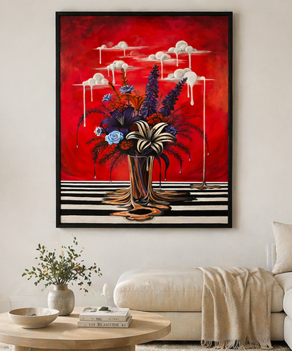 The Sky Began to Drip First – Acrylic Painting on Canvas, 3’ x 4’ Gallery Wrap