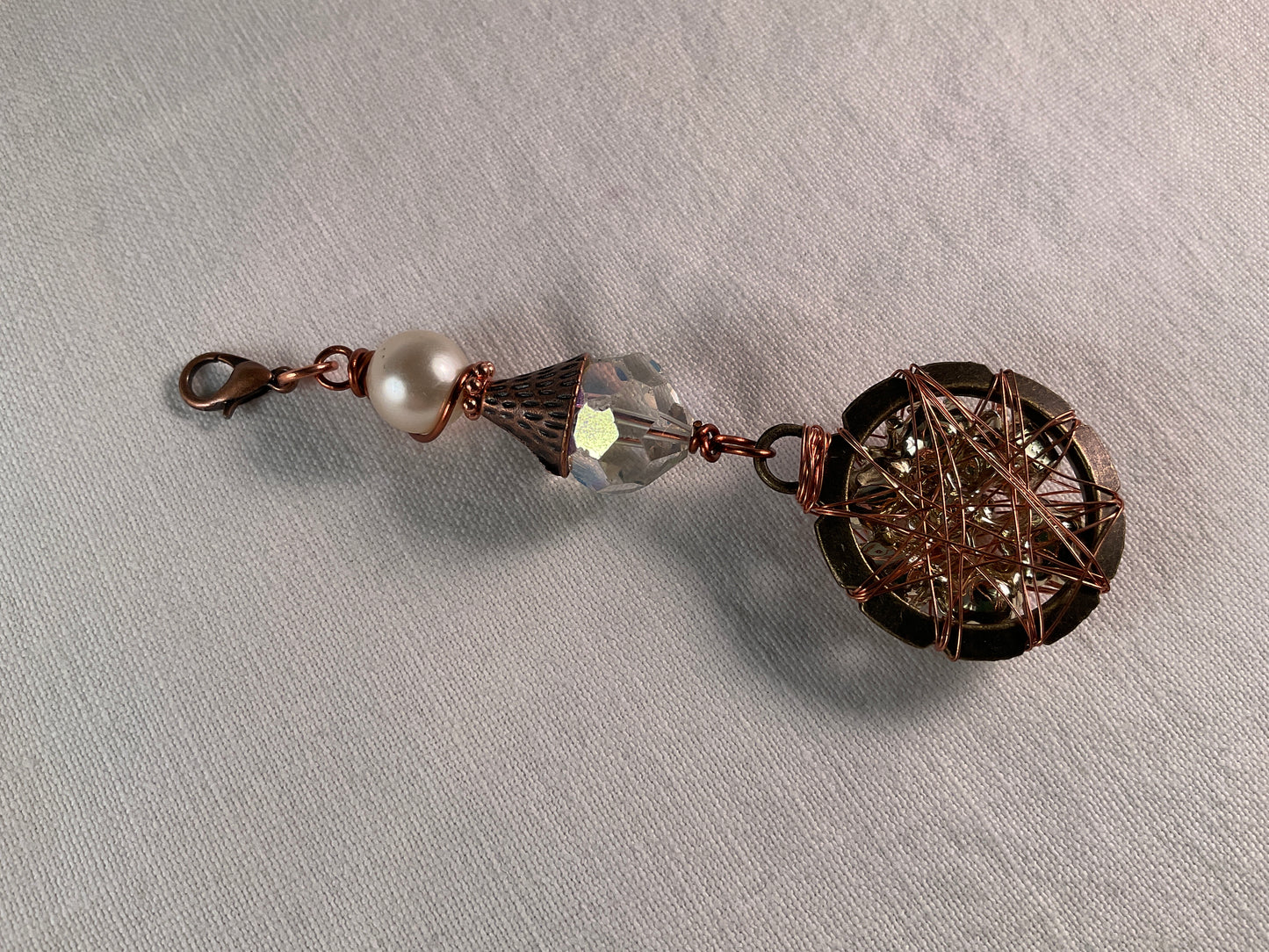 Purse Charm - Vintage Crystal Earring