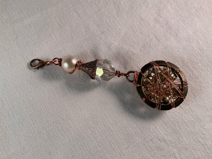 Purse Charm - Vintage Crystal Earring