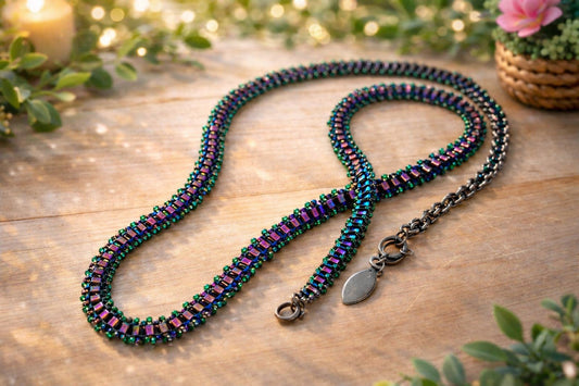 Northern Lights Beaded Chain Necklace - 20"