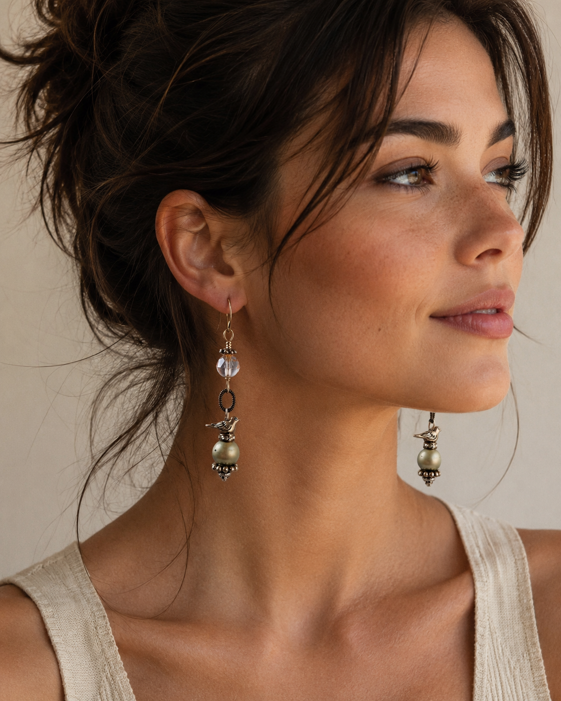 Silver Songbird Earrings
