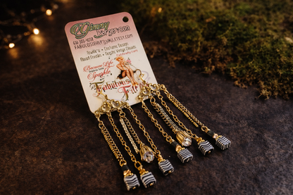 Layered Luxe Chandelier Earrings with Rhinestone & Chain Fringe