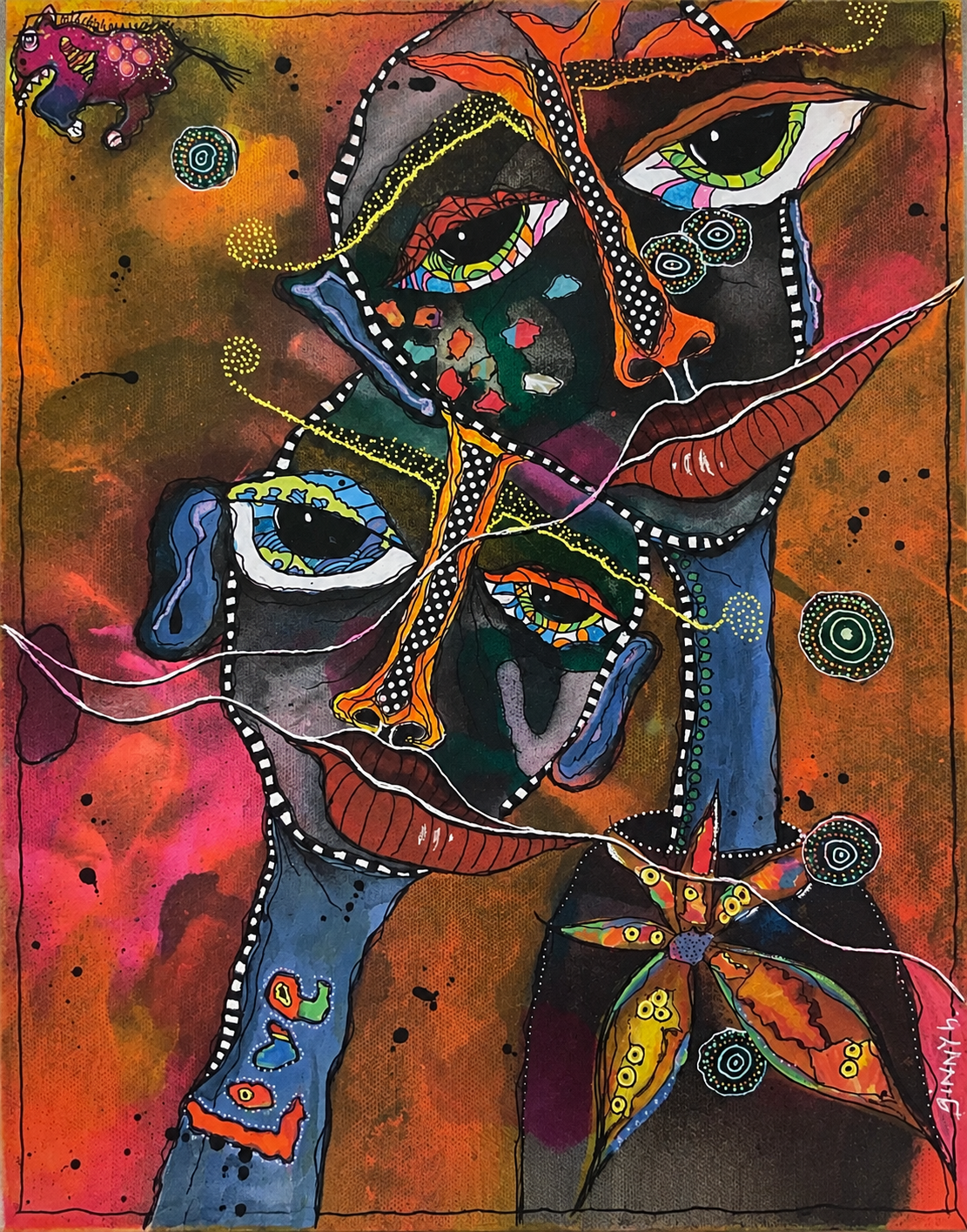 Be You, Not Them Abstract Face Art Print 11x14 | Fabulous Firefly