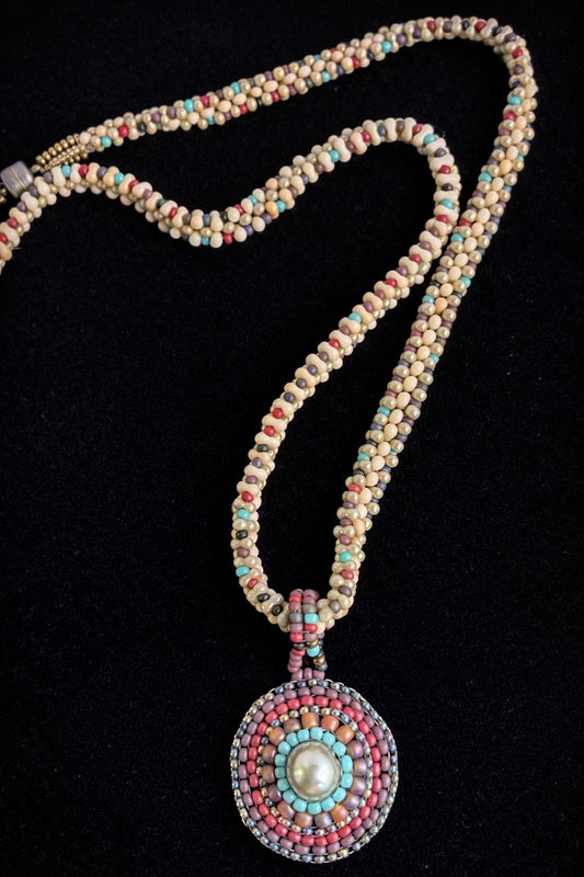 Peanut Bead Sacred Circle Necklace