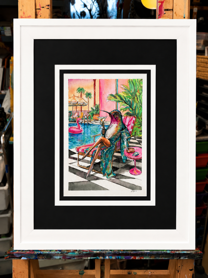 Sugar Hustlers | Set of 4 Original Framed Watercolors 16" x 20"