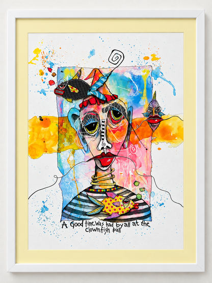 The Clown Fish Ball Colorful Art Print | Fabulous Firefly