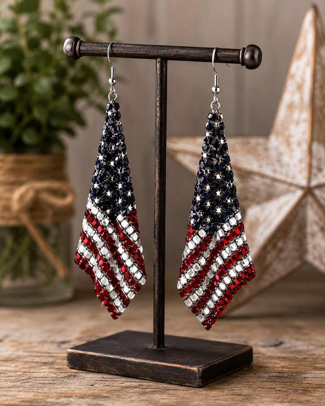 Stars & Stripes Shimmer Earrings
