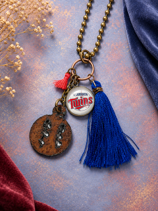 Minnesota Sports Necklace – 32” Bronze Ball Chain with Vikings, Twins or Football Charm