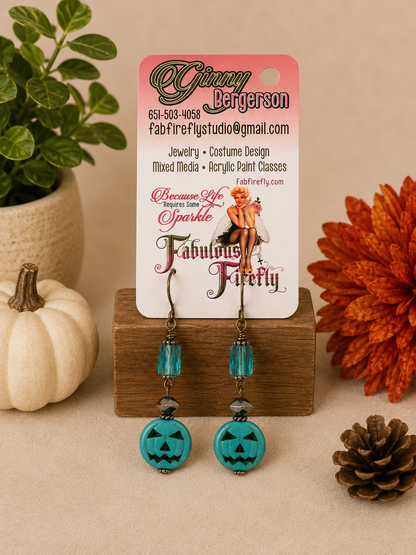 Handmade Halloween Earrings – Pumpkin, Jack-O’-Lantern & Ghost Designs