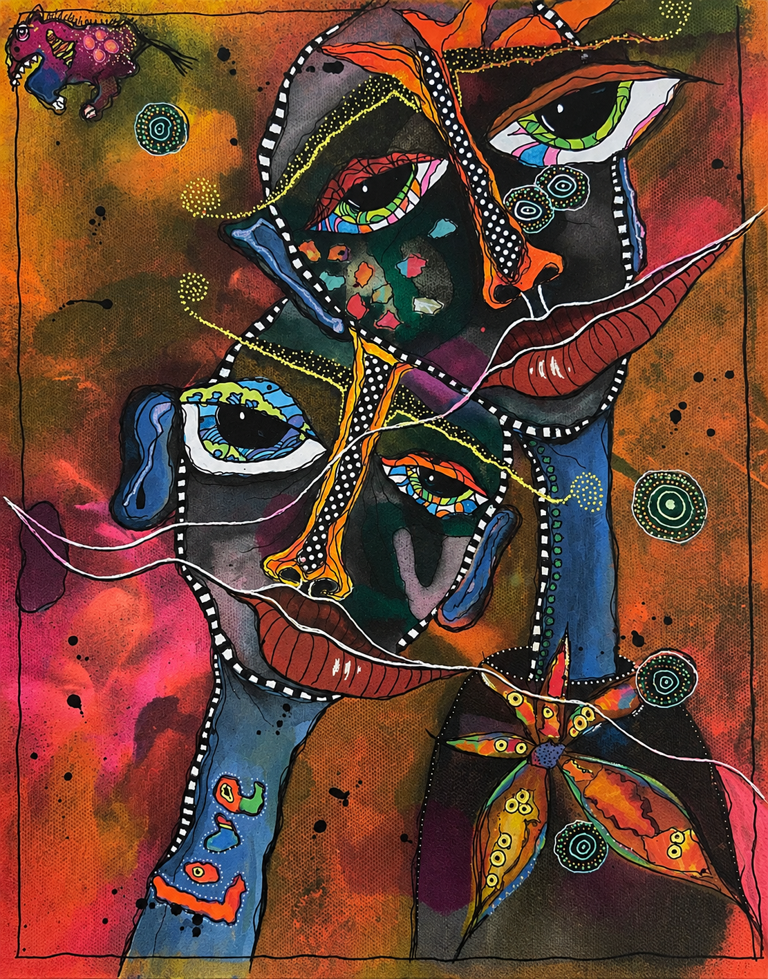 Be You, Not Them Abstract Face Art Print 11x14 | Fabulous Firefly