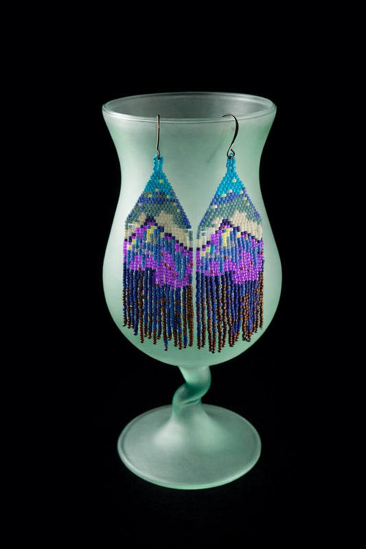 Mountain Scene Fringe Earrings