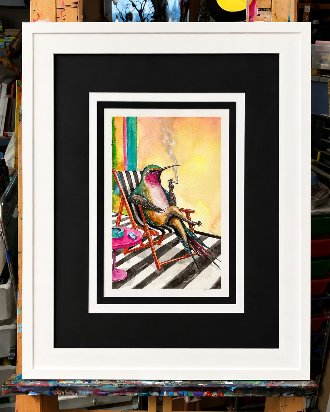 Sugar Hustlers | Set of 4 Original Framed Watercolors 16" x 20"