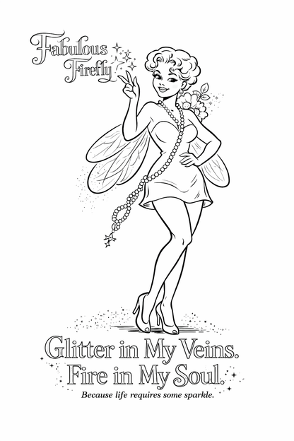Free Printable Coloring Page -  The Fabulous Firefly Family!