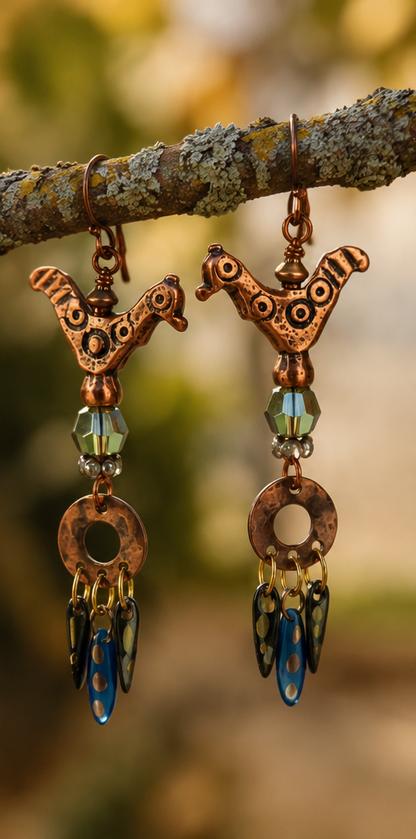 Birds of a Feather Boho Dagger Earrings