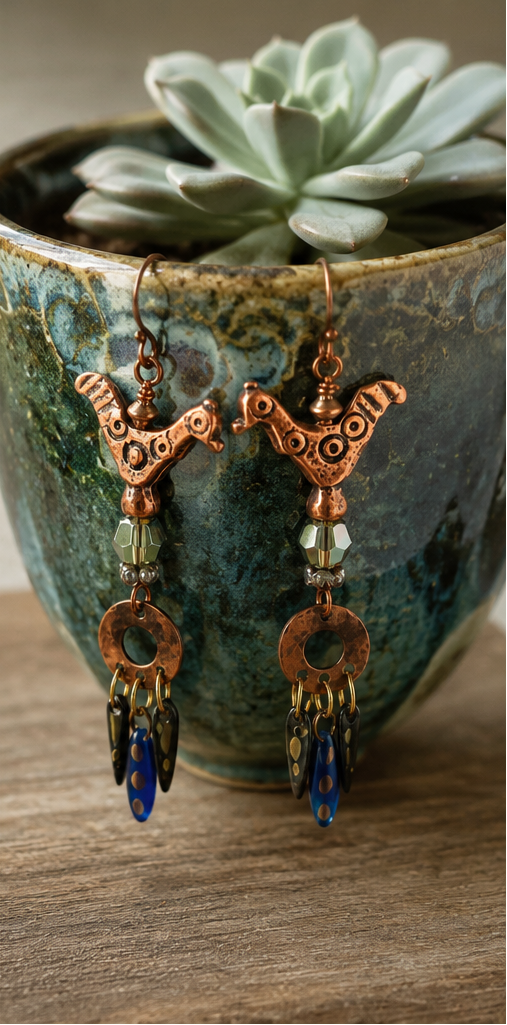 Birds of a Feather Boho Dagger Earrings