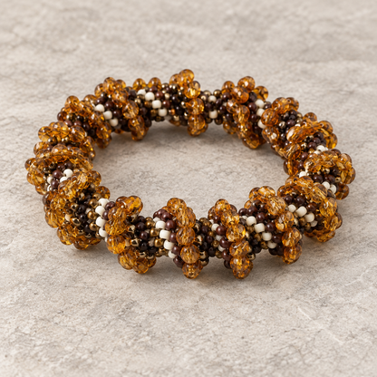 Ruffled Edge Beaded Bangles | Four Color Variants