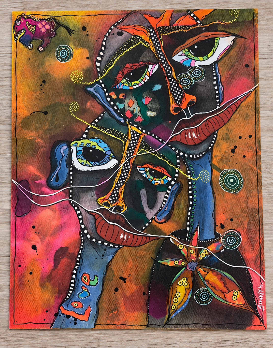 Be You, Not Them Abstract Face Art Print 11x14 | Fabulous Firefly