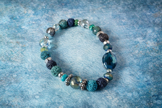 Bracelet - Midnight Tide & Lava Crystal Bracelet