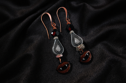 Vampire Kiss Crystal Drop Earrings