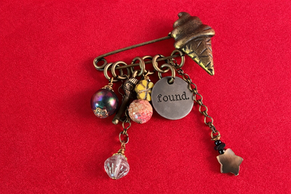 Boho Charm Safety Pin Brooch Collection – Vintage Style Handmade Pins, Eclectic Wearable Art