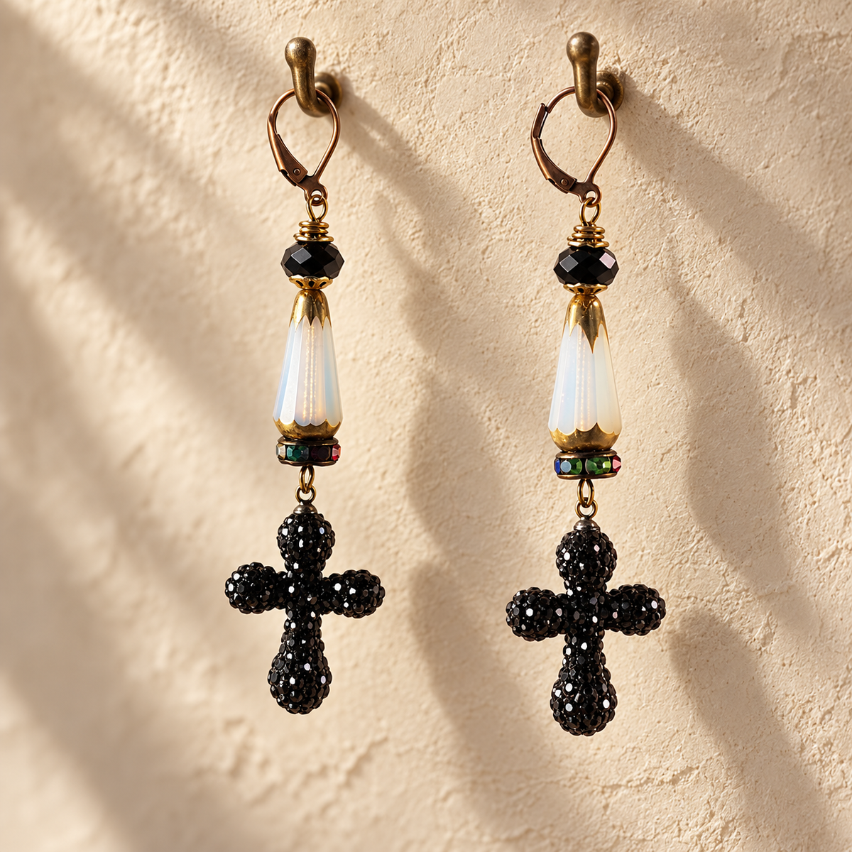 After Hours Pavé Crystal Cross Earrings
