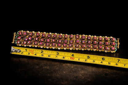 Heirloom Pearl & Crystal Loom Bracelet