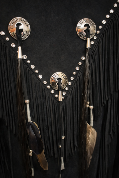 Tramps & Thieves Leather Fringe Jacket – Notorious Motors Sample | XL | Statement Western Biker Luxe
