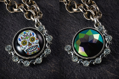 Dia de los Dazzle Skull Necklace