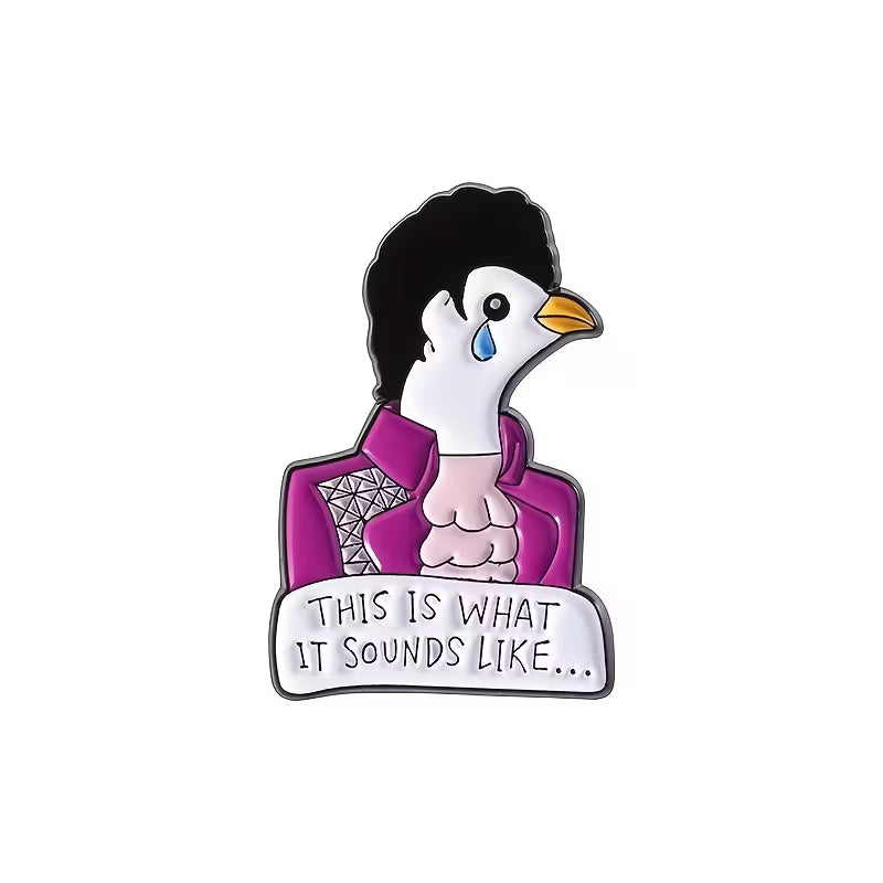 Purple “This Is What It Sounds Like…” Enamel Lapel Pin | Funny Music Collectible Pin