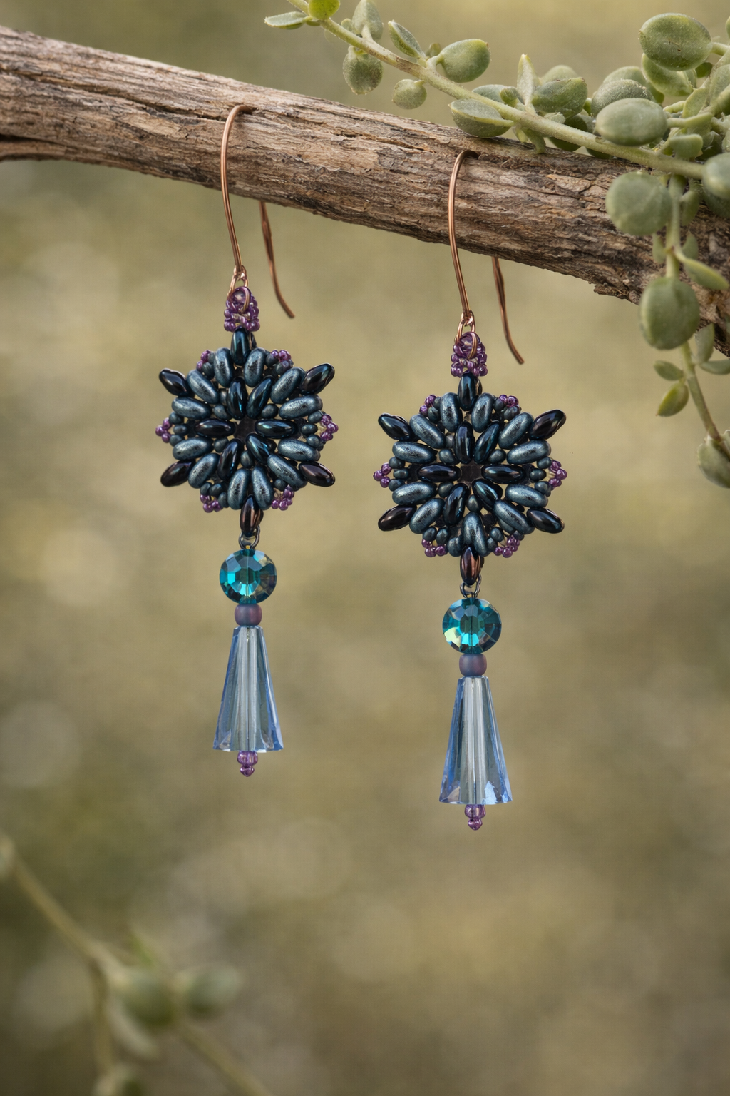 Midnight Prism Bloom Earrings