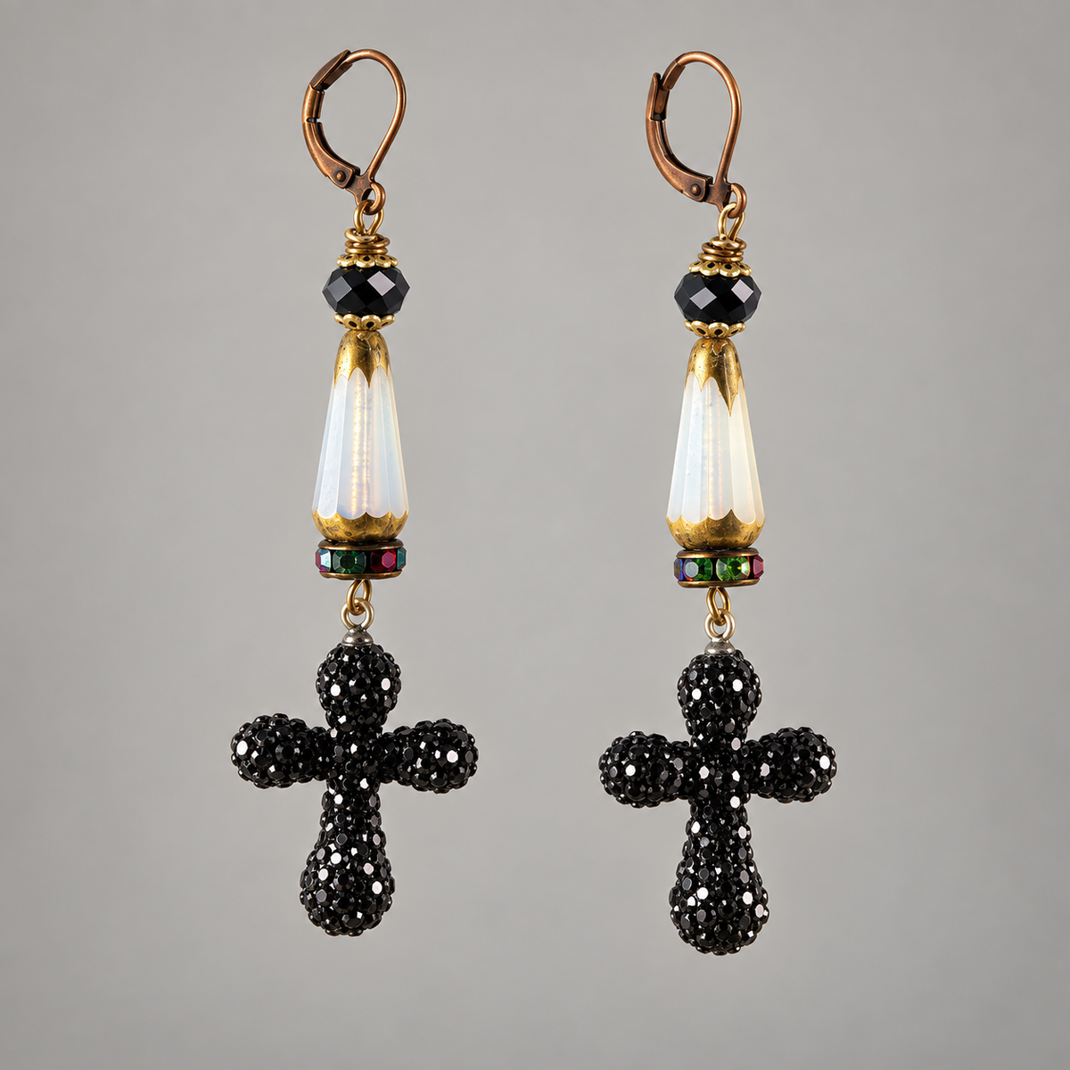 After Hours Pavé Crystal Cross Earrings