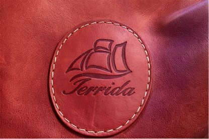 Italian Leather Weekender Bag – Embossed Paisley Travel Tote, Double Strap, Mint Condition