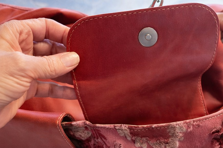 Italian Leather Weekender Bag – Embossed Paisley Travel Tote, Double Strap, Mint Condition