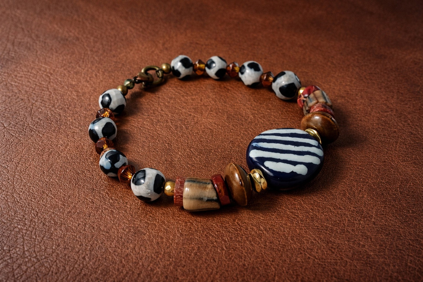 Safari Stripe Statement Bracelet