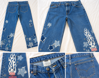 Biker Blues Bad Boys of Manufacturing Levi’s Jeans Size 14 Medium | Custom Moto Finds Denim