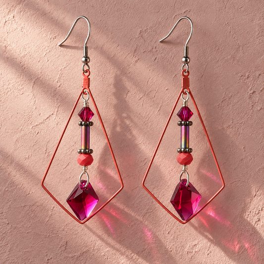 Redline Swarovski Crystal Earrings