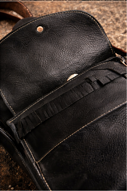 Handmade Leather Motorcycle Backpack | Overnight Travel Bag | Hand-Pounded Copper Rivets | USA Crafted Moto Gear