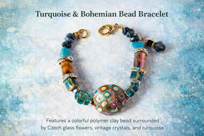 Bracelet - Turquoise and Bohemian Bead