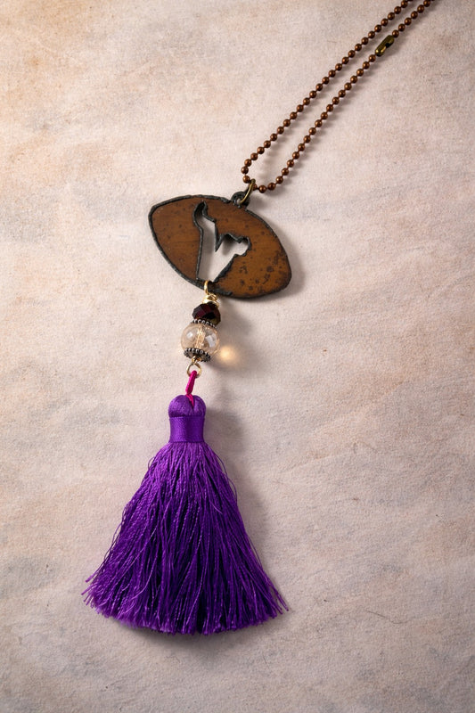 Minnesota Star Football Spirit Tassel Necklace