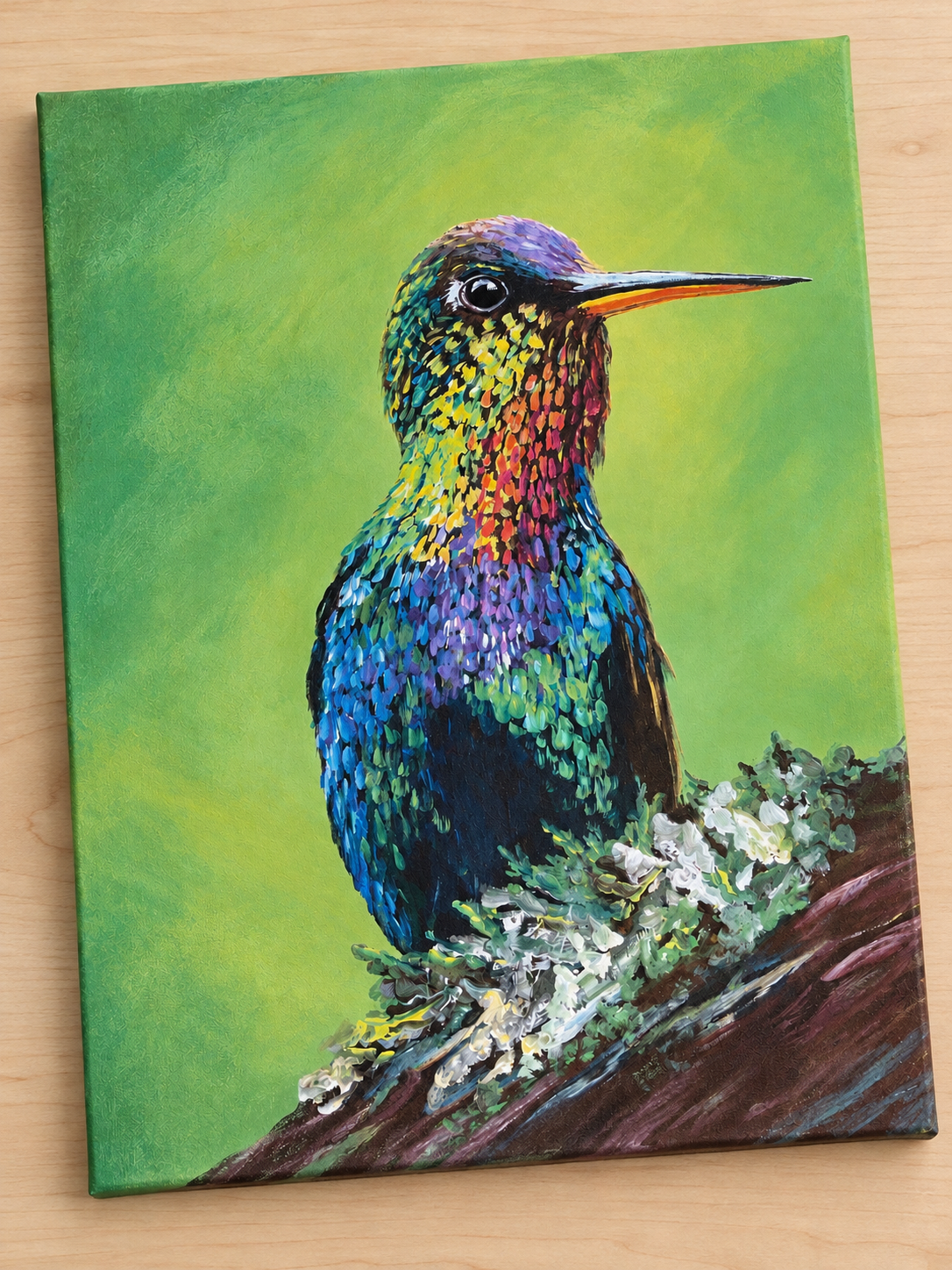 Prismatic Pause Hummingbird Art Print 11x14 | Fabulous Firefly
