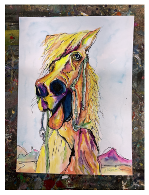 Year of the Horse – Original Watercolor & Ink Painting (PAINTING ONLY, UNFRAMED)