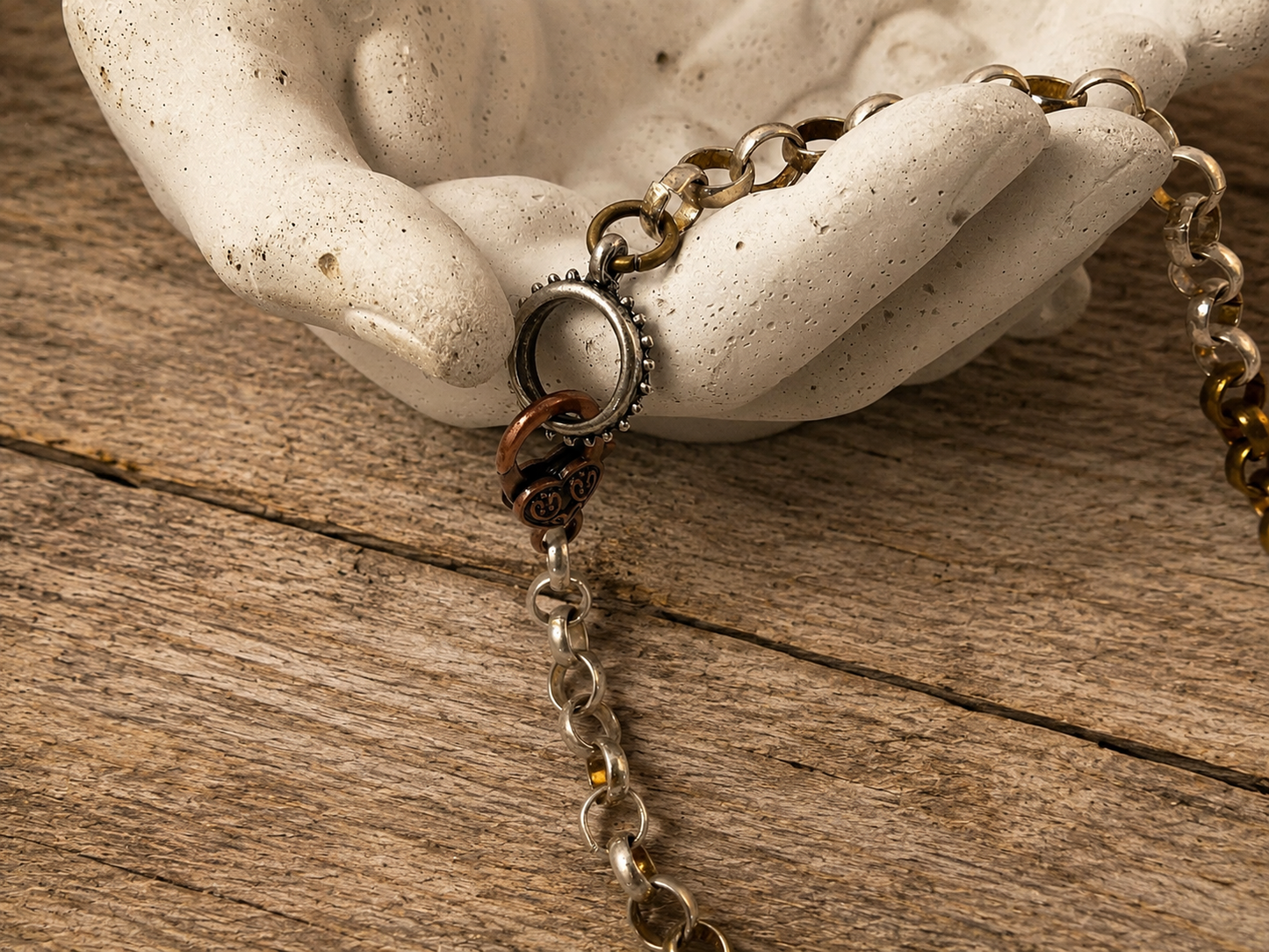 Tiger Eye Owl Pendant Necklace | Handmade Leather, Mixed Metal & Artisan Beads | 18”