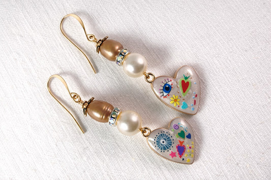 Whimsical Heart Story Earrings