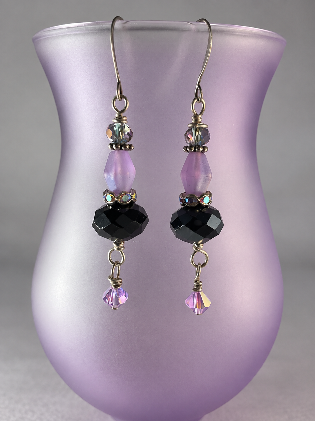 After Hours Lavender & Black Earrings