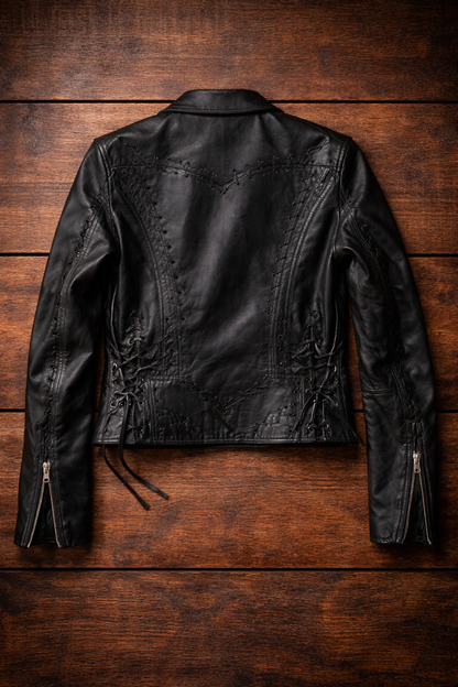 Vintage Women's 90s Black Leather Moto Jacket – Milwaukee Clothing (Size XL)
