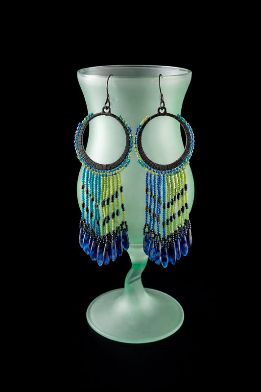 Free Spirit Beaded Snap Ring Earrings