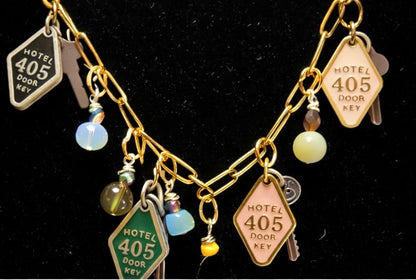 "Hotel 405 - Adventure Awaits" Charm Necklace