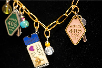 "Hotel 405 - Adventure Awaits" Charm Necklace