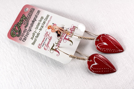 Scarlet Sweetheart Drop Earrings
